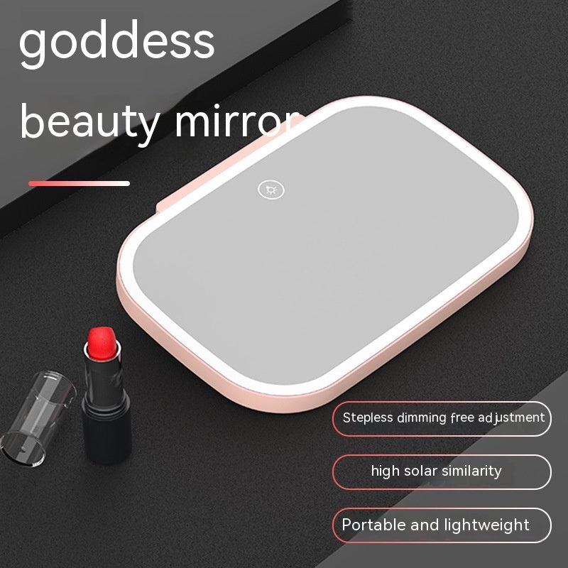 Car Portable Makeup LED Light Sun Visor Rearview Mirror