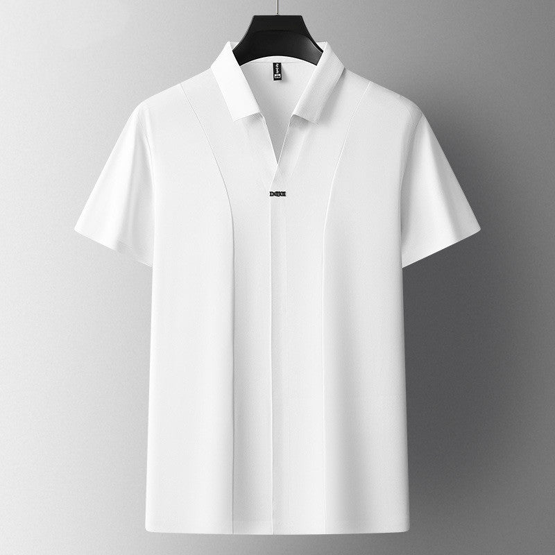 KING Casual Solid Color Polo Shirt Men