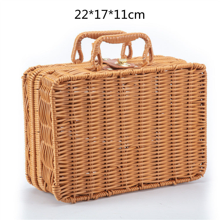 Square Rattan Plastic Gift Packaging Box