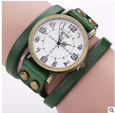 CCQ Vintage Leather Bracelet Watch Antique Women Wrist Watch Casual Ladies Quartz Watch Relogio Feminino 1347