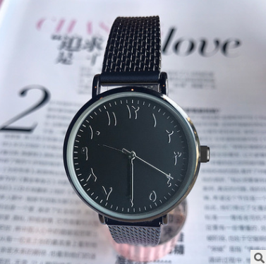 New fashion trend business casual men and women watch men's watch wild simple strange number couple watch women