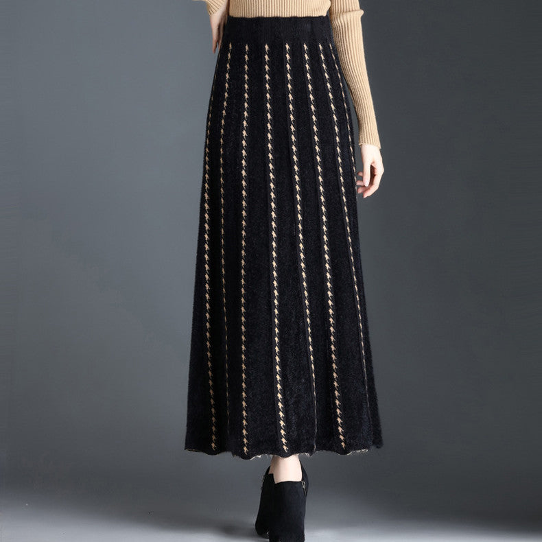 Ladies Fashion New High Waist A-Line Skirt