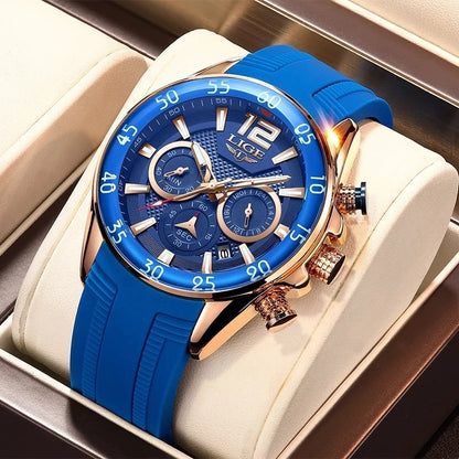 LIGE brand Quartz Men's Waterproof Watch Multi-function