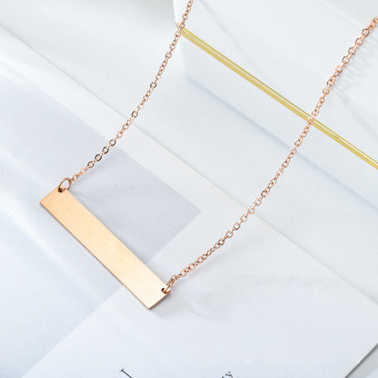 Popular Horizontal Bar Stainless Steel Necklace