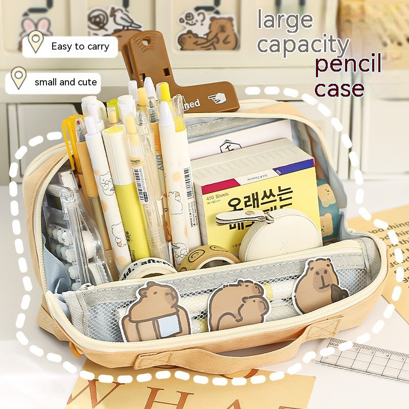 Double-sided Large Capacity Student Pencil Bag