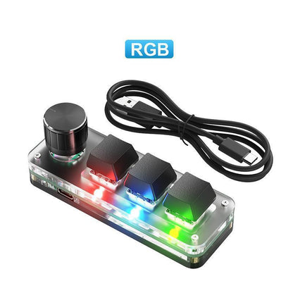 Custom Keypad With RGB Colorful Back Light Copy Paste Mini Keyboard