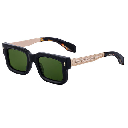 Retro Square Frame Sun Block Sunglasses