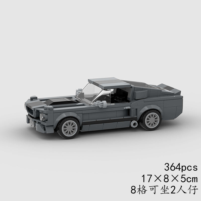 Shelby GT500 Small Particle Building Blocks Moc Racing Car Super Sports Car