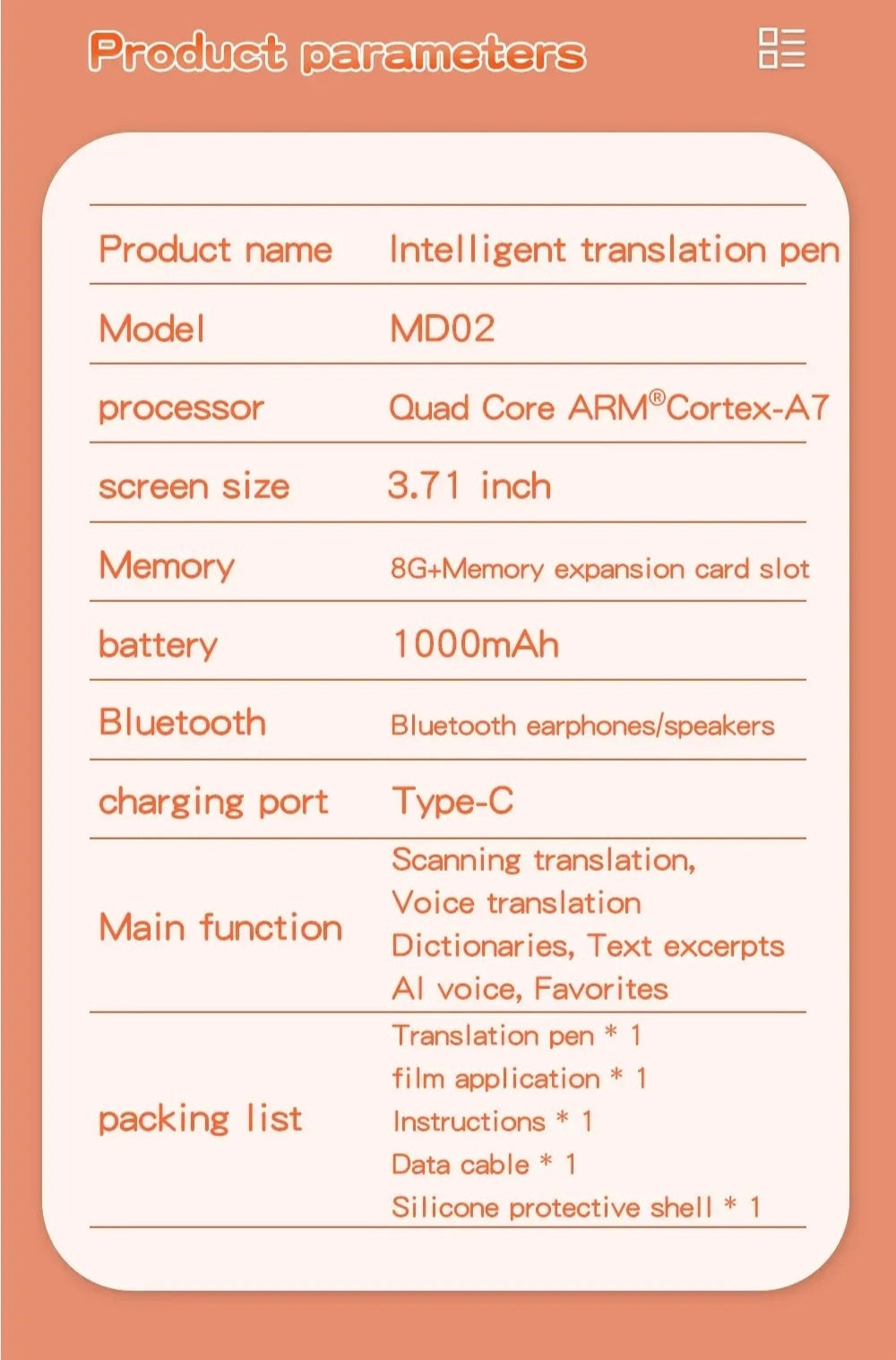 Multi-language Scanning Pen Translating Machine