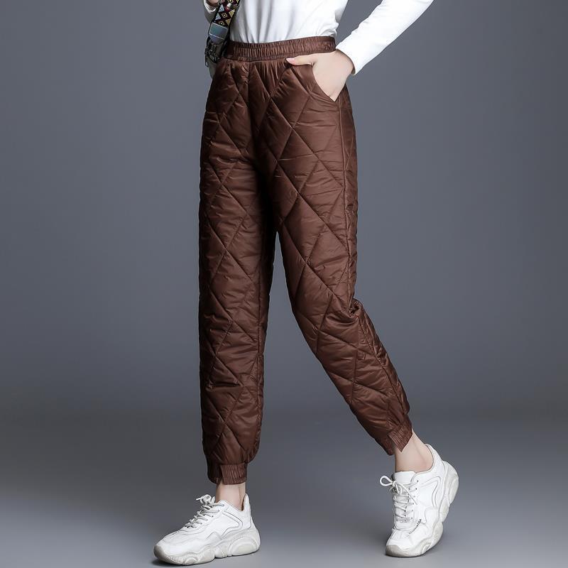 Down cotton trousers for women