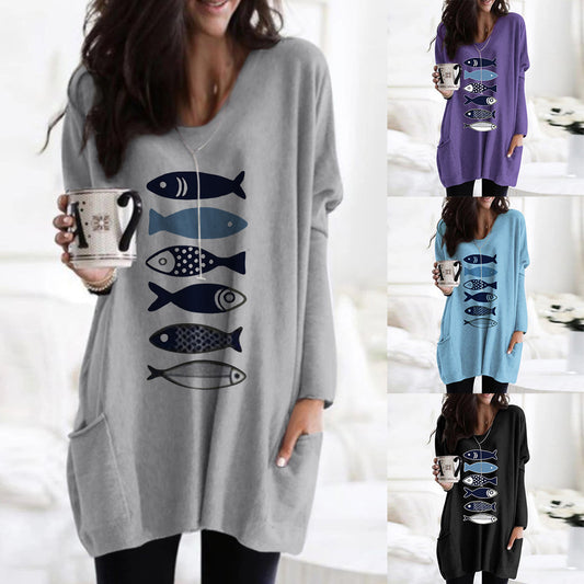 V-neck Sweatshirt Loose Tops