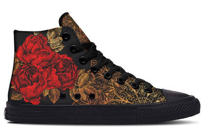 Color Printing High-top Canvas Shoes