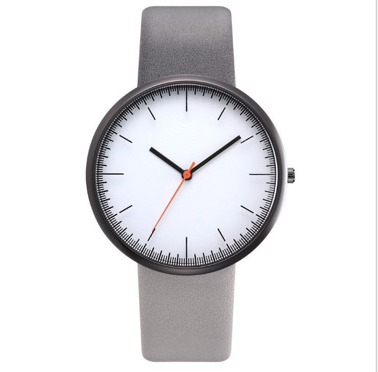 Women Watch Gray Contrast Leather Quartz Watch Women Watches Lovers Unisex Casual Ladies Wrist Watch Clock Relogio Feminino