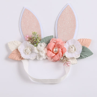 Ear Mesh Lace Patchwork Combination Flower Children's Headwear