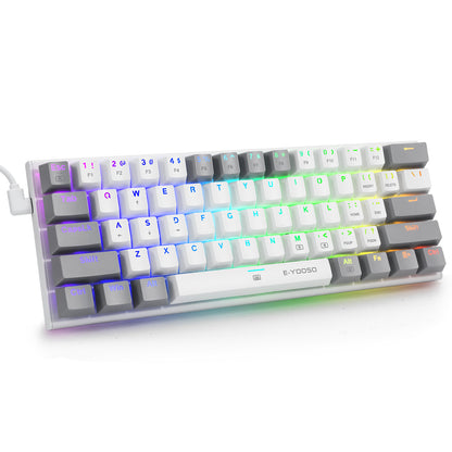 Key Mechanical Keyboard Two Colors Key CAP Computer E-sports Game MonochromeRGB Light