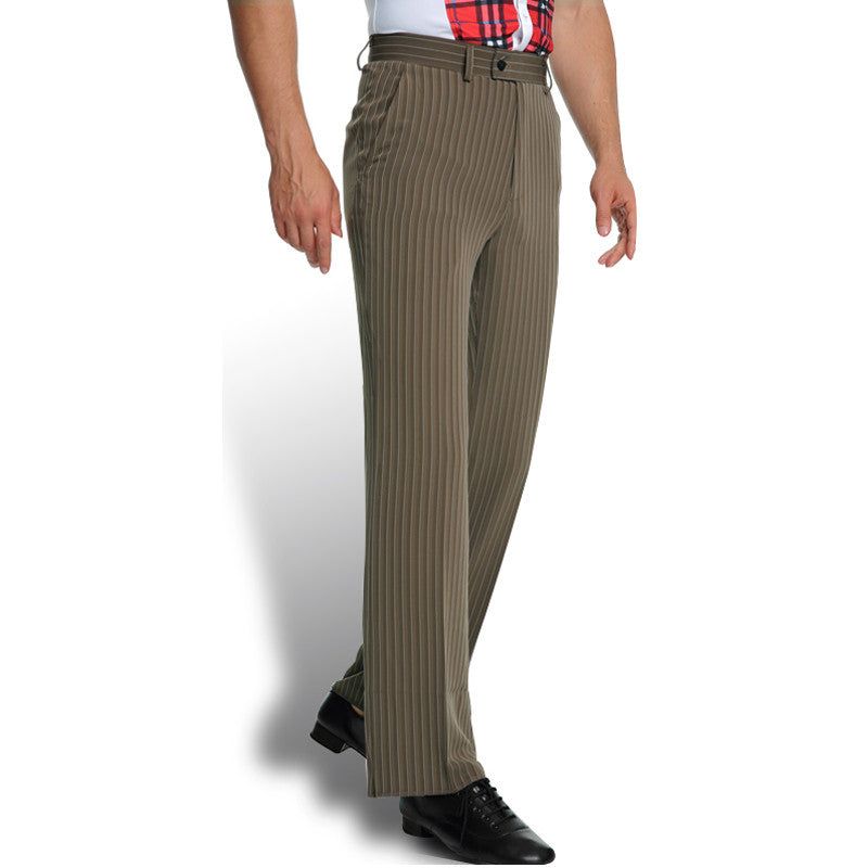 National Standard Modern Dance Pants Loose Striped Pockets