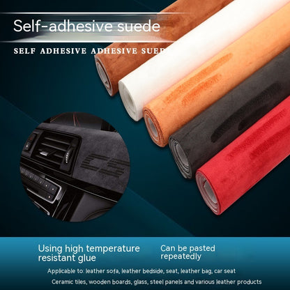 Full Elastic Force Suede Fabric Double-sided Microfiber Self-adhesive Suede Car Interior