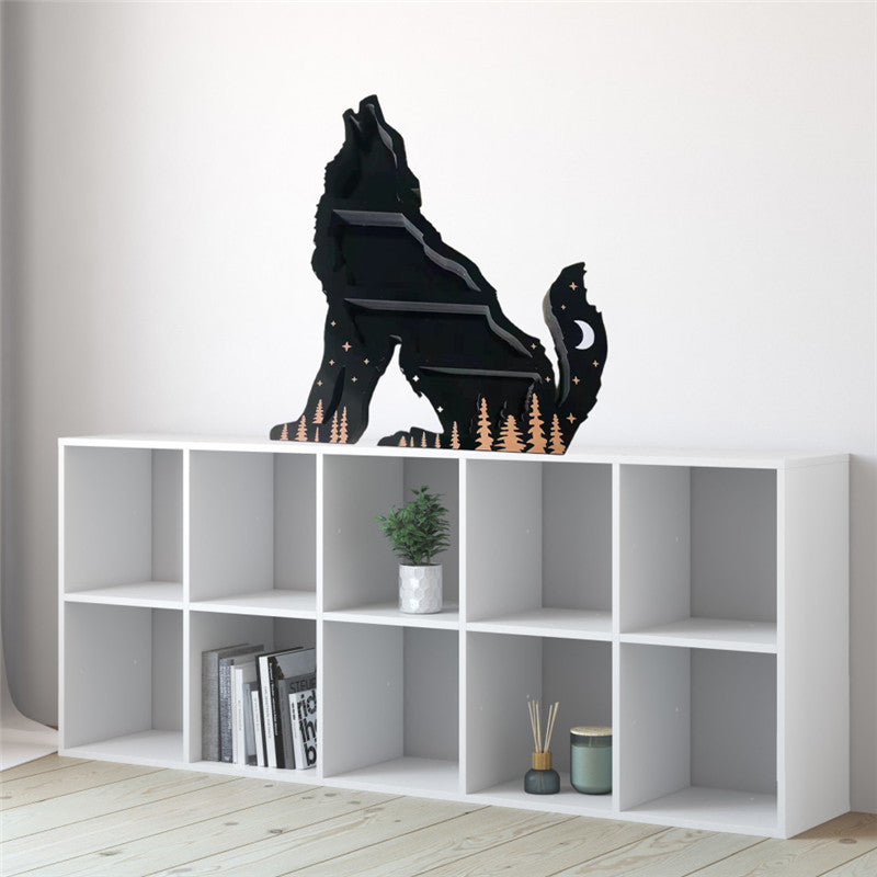 Wolf Crystal Home Items Storage Rack Ornament