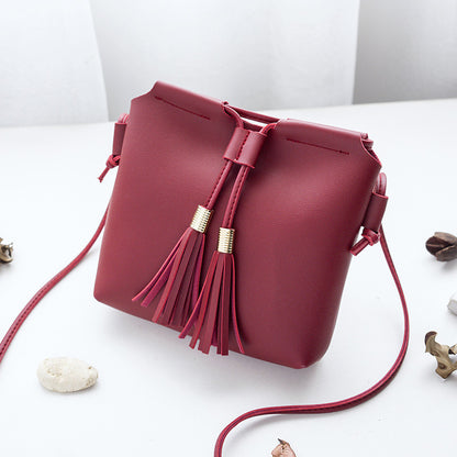 Women's Tassel Mini Mobile Phone Coin Messenger Bag