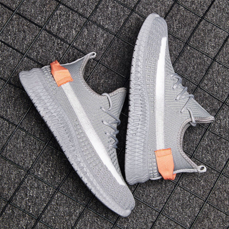 Korean Style Mens Casual Breathable Flying Knitted Shoes