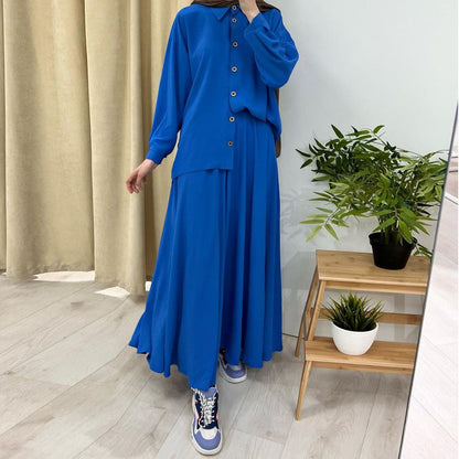 Long Sleeve Large Swing Skirt Suit