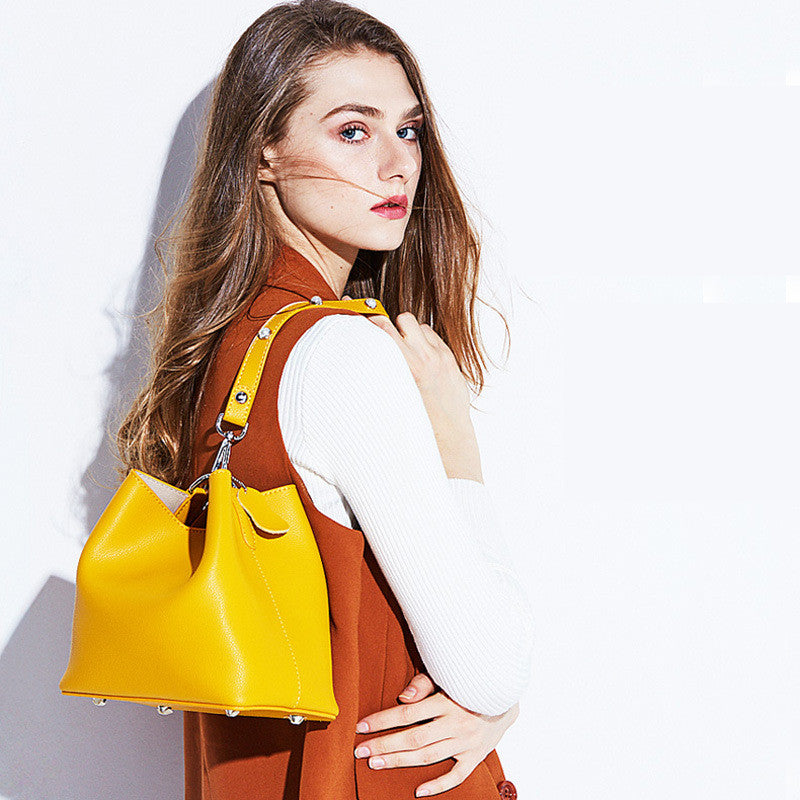 New Drawstring Women's Fashion Large Capacity Diagonal Bag