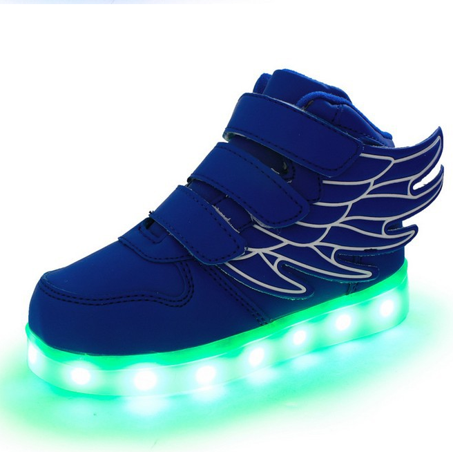 Children's shoes led light shoes children's wings light shoes usb charging colorful luminous shoes casual light shoes