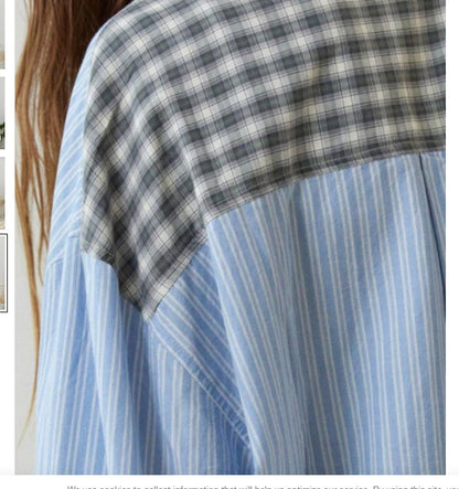 Autumn Women's Clothing Casual Homewear Plaid Shirt Outfit summer