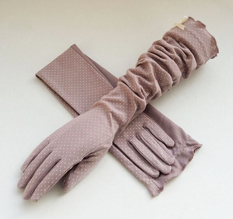 Sun Protection Gloves Anti-shedding Long Sleeves For Women Driving