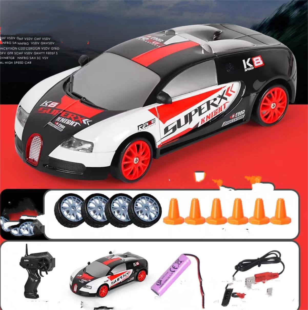 2.4G Drift Rc Car 4WD RC Drift Car GTR Model AE86