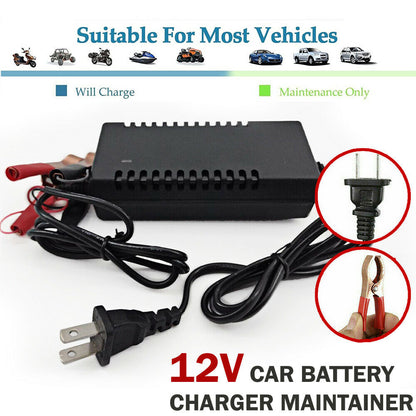 Car Battery Charger Maintainer Auto 12V Trickle RV For Truck Motorcycle ATV US