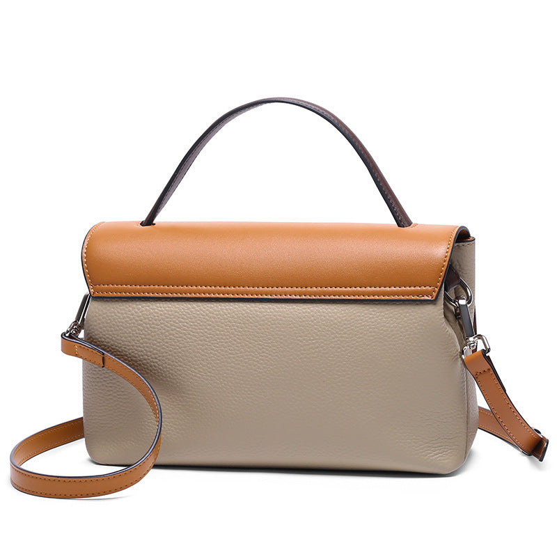 Contrasting leather handbags