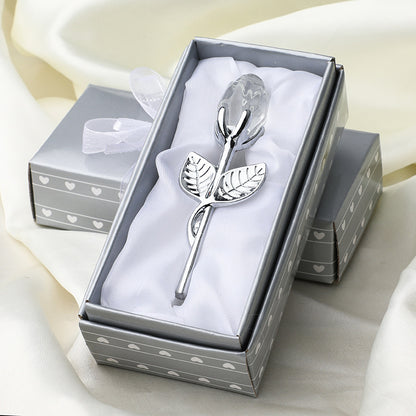 Valentine's Day Metal Crystal Rose Decorations