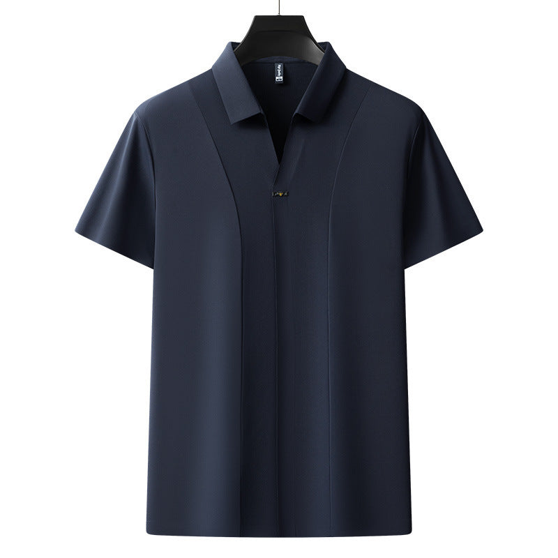 KING Casual Solid Color Polo Shirt Men