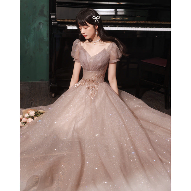 "Seraphina's Radiant Prom Elegance Gown"