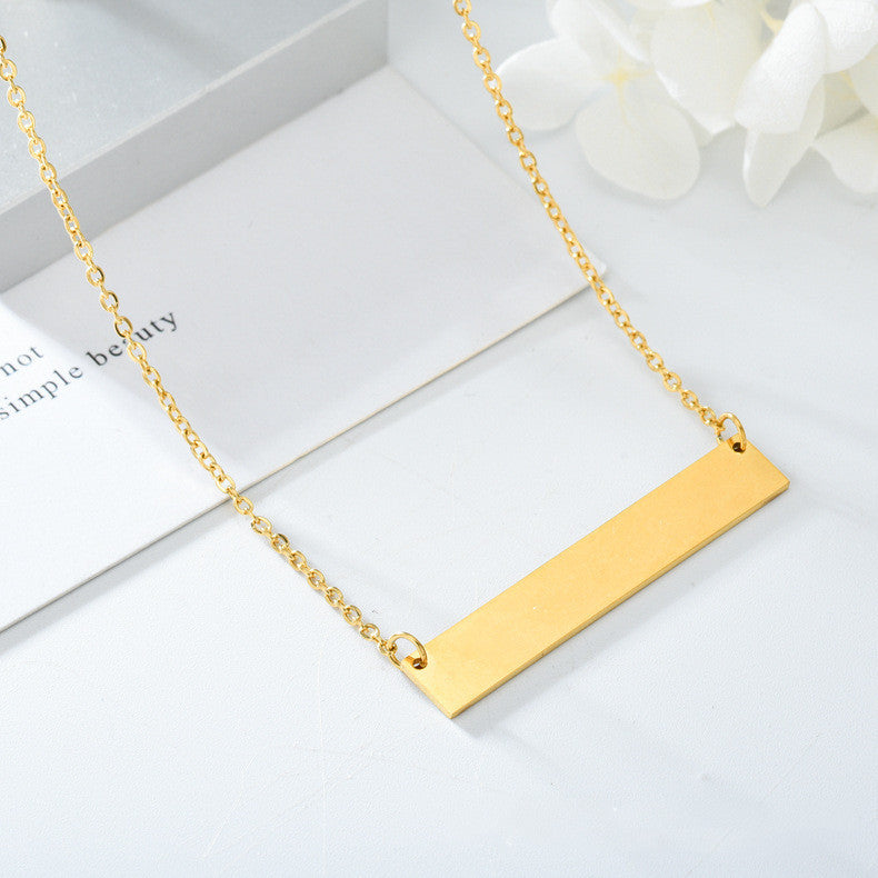 Popular Horizontal Bar Stainless Steel Necklace