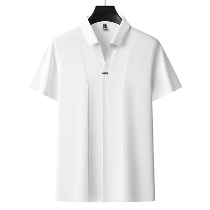 KING Casual Solid Color Polo Shirt Men