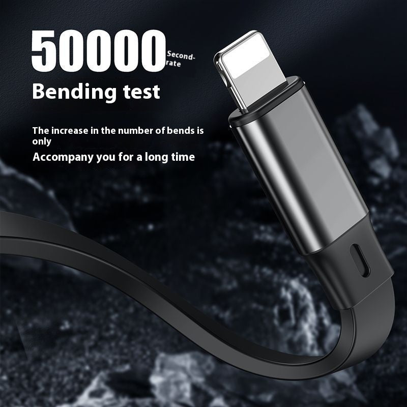 Data Cable Three-in-one 100W Super Fast Charge Telescopic One Drag Three