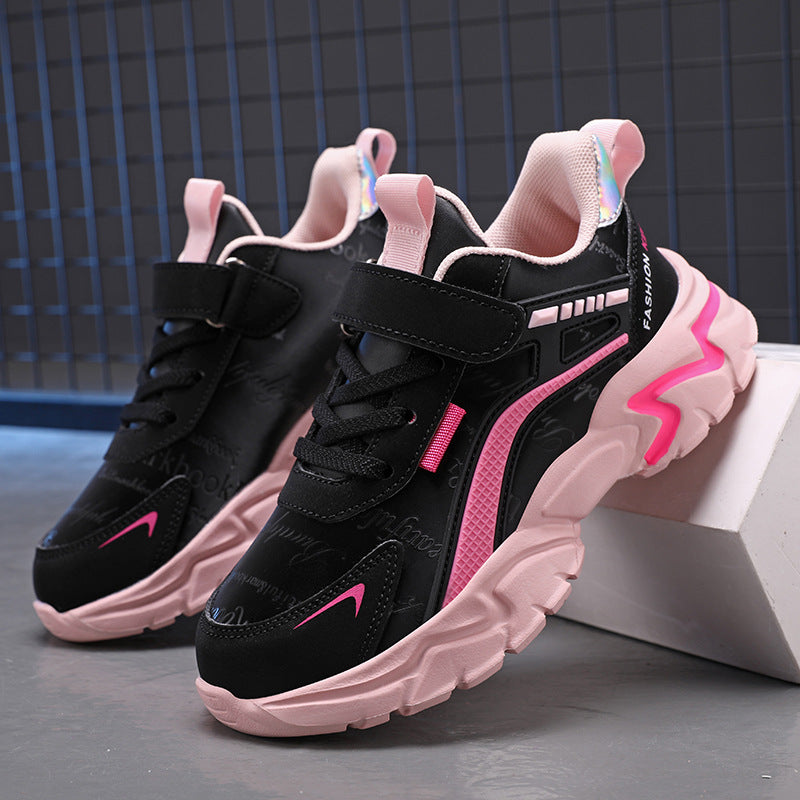 Waterproof Leather Girls Casual Sneaker