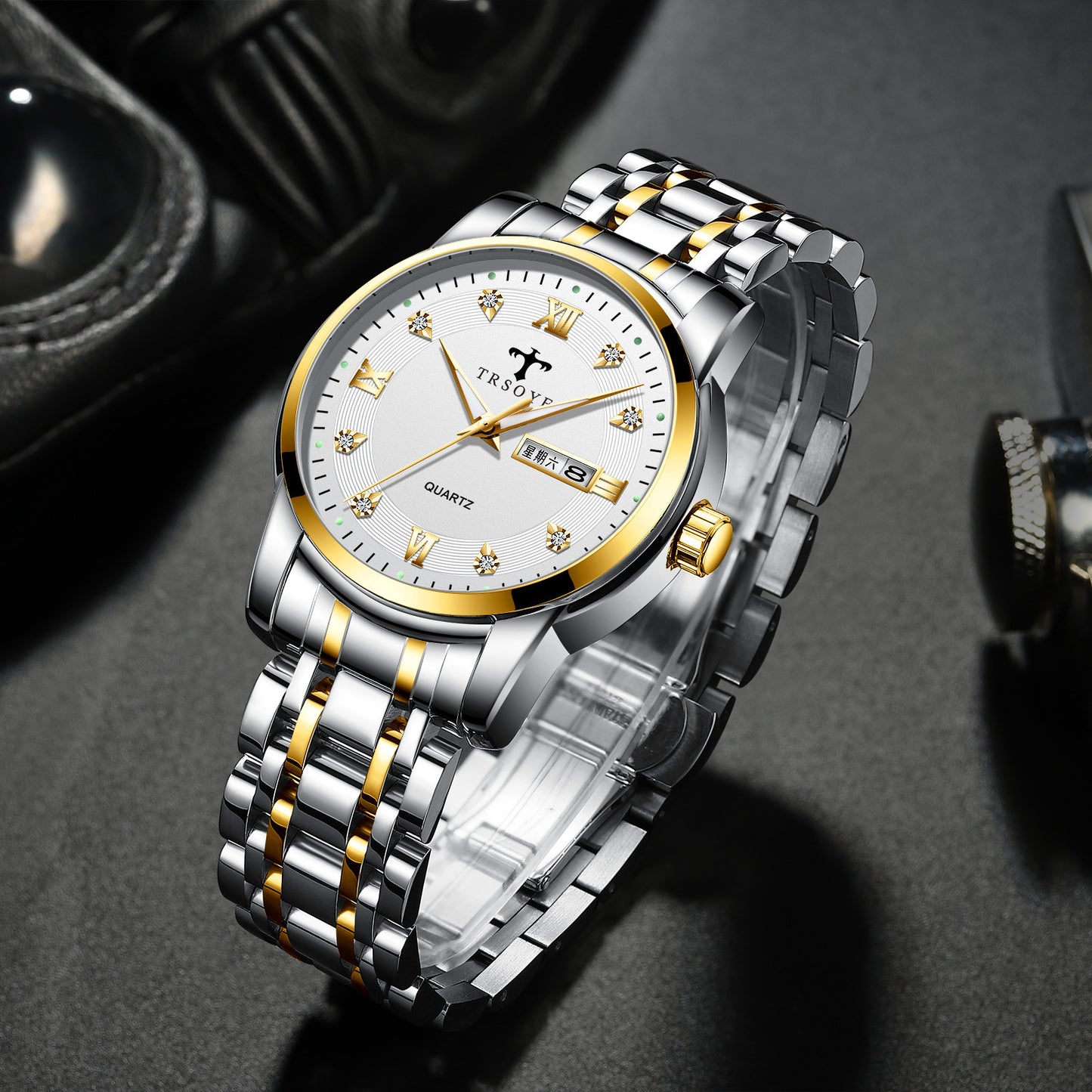 Casual Fashion Watch Calendar Luminous Waterproof Men's Quartz Watch