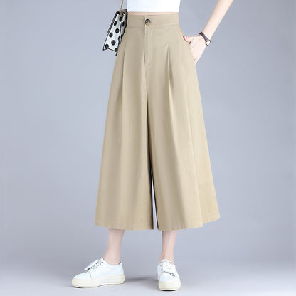 Simple Loose High Waist Straight Casual Pants