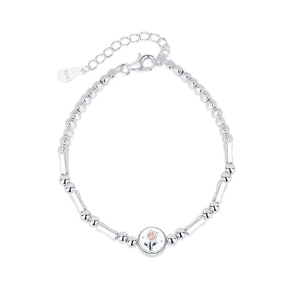 Women's Fashion Silver Tulip Bracelet