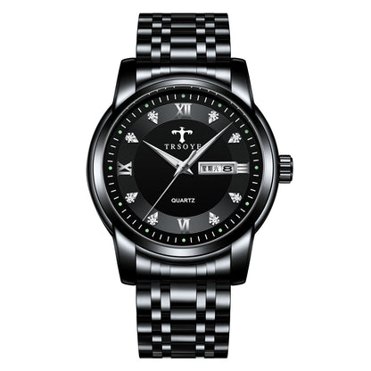 Casual Fashion Watch Calendar Luminous Waterproof Men's Quartz Watch