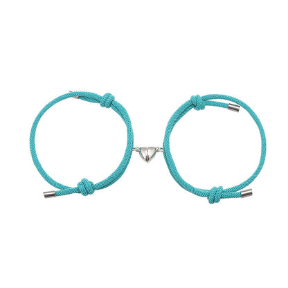 Alloy Love Magnet Suction Couple Bracelet