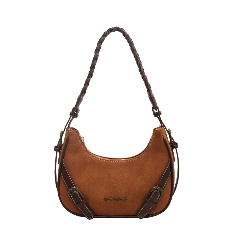 NOROMORO Retro Underarm Baguette Shoulder Bag