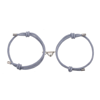 Alloy Love Magnet Suction Couple Bracelet