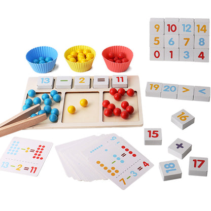 Child Clip Beads Arithmetic Game Medium And Large Class Toy Wooden