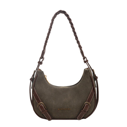 NOROMORO Retro Underarm Baguette Shoulder Bag