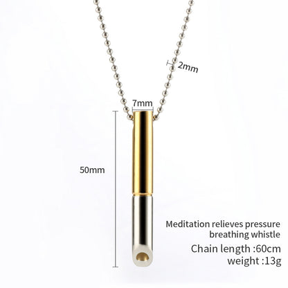Meditation Stress Relief Pendant Adjustable Breath Necklace
