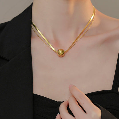 Graceful And Fashionable Double-layer Necklace